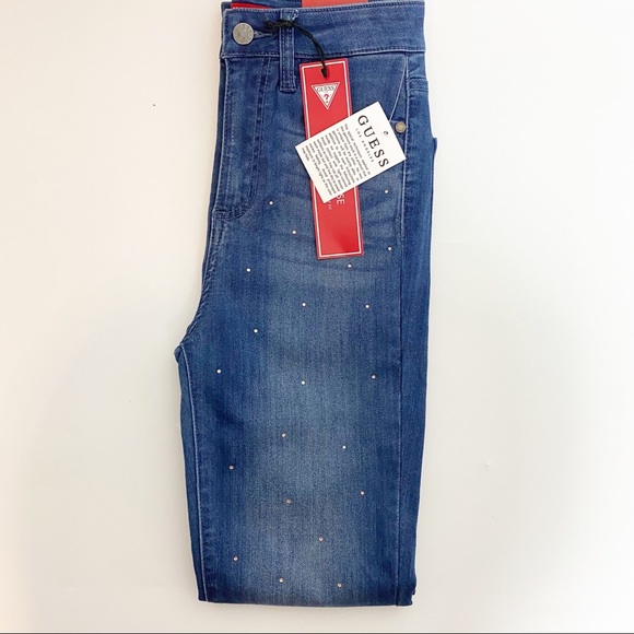 Women’s Guess denim gems high rise skinny jeans - Picture 5 of 13